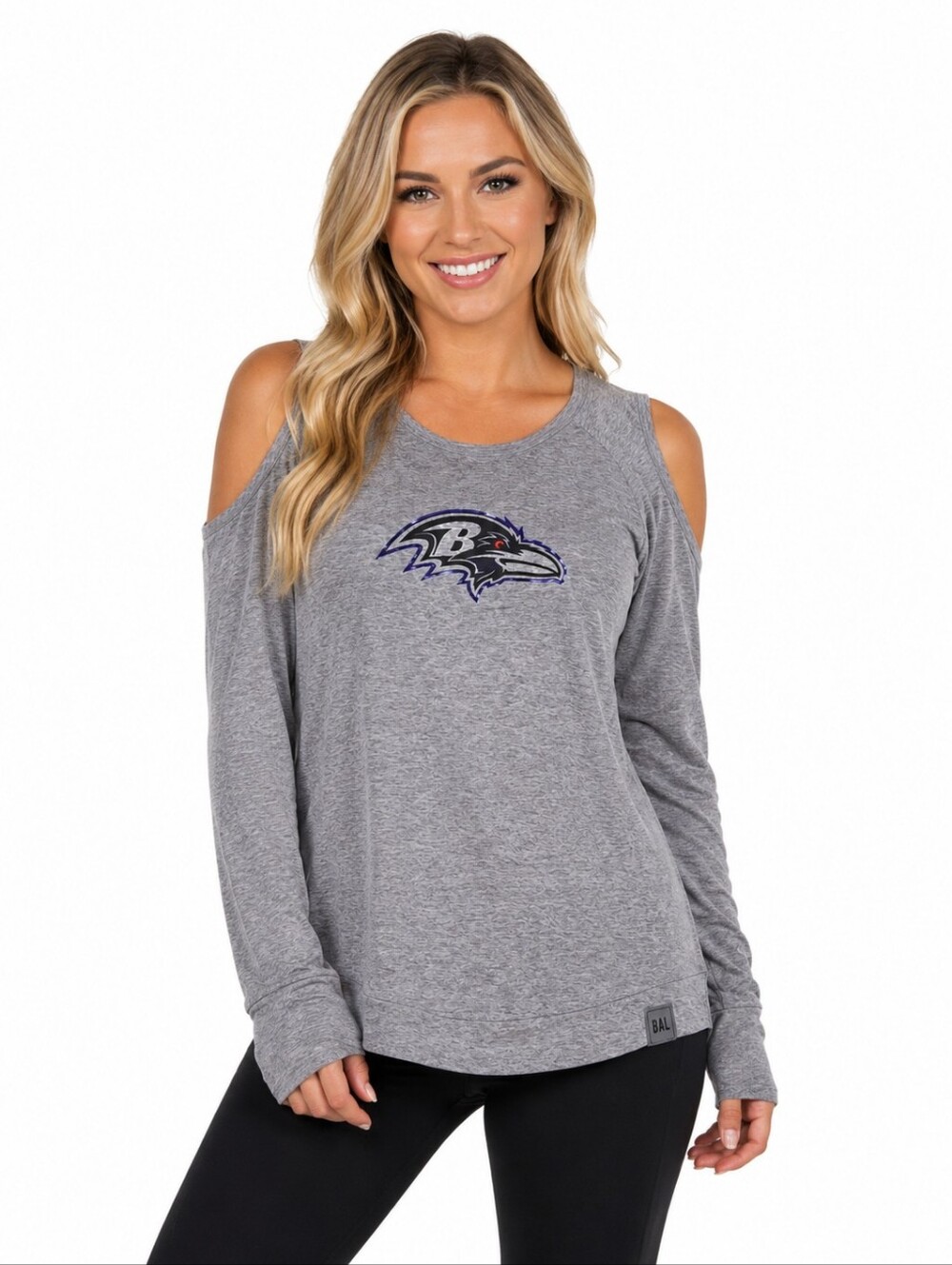 Fanatics NFL Baltimore Ravens Team Ambition Cold Shoulder Long Sleeve Top 2X NWT - Picture 14 of 15